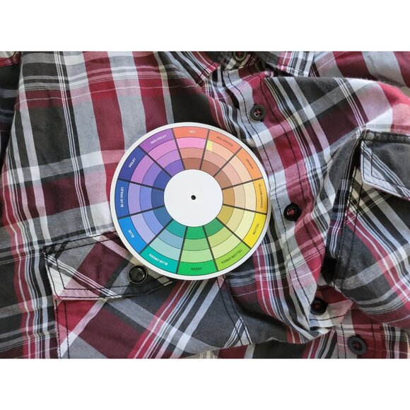 Eighty Eight Mens Shirt 4X Button Up Long Sleeve Burgundy Plaid Pockets PLA107XE - Picture 5 of 5